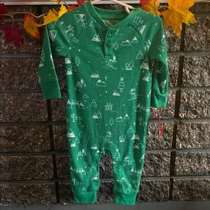 Target Wondershop Baby Romper Ugly Christmas Sweater Sz 6/9M Pajamas